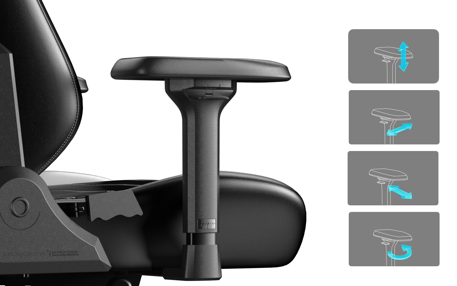 DXRacer Master XL Gaming Chair – Ergonomic 4D Lumbar Support, Memory Foam Headrest (Black/White)IT CareGaming Chair