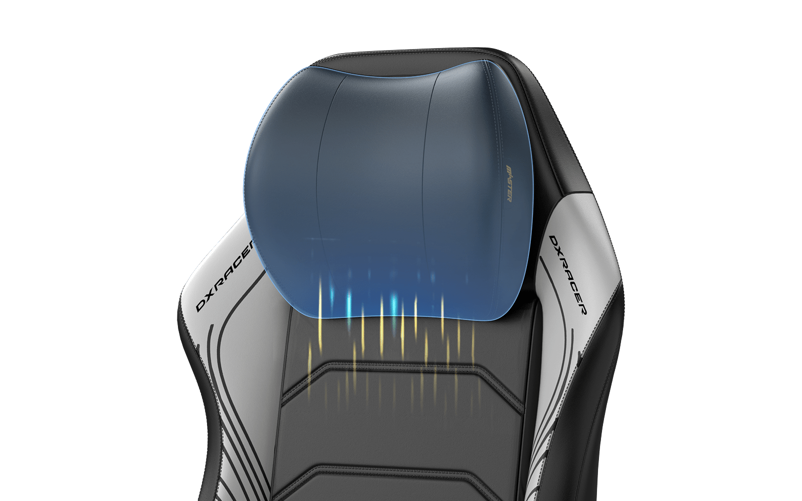 DXRacer Master XL Gaming Chair – Ergonomic 4D Lumbar Support, Memory Foam Headrest (Black/White)IT CareGaming Chair