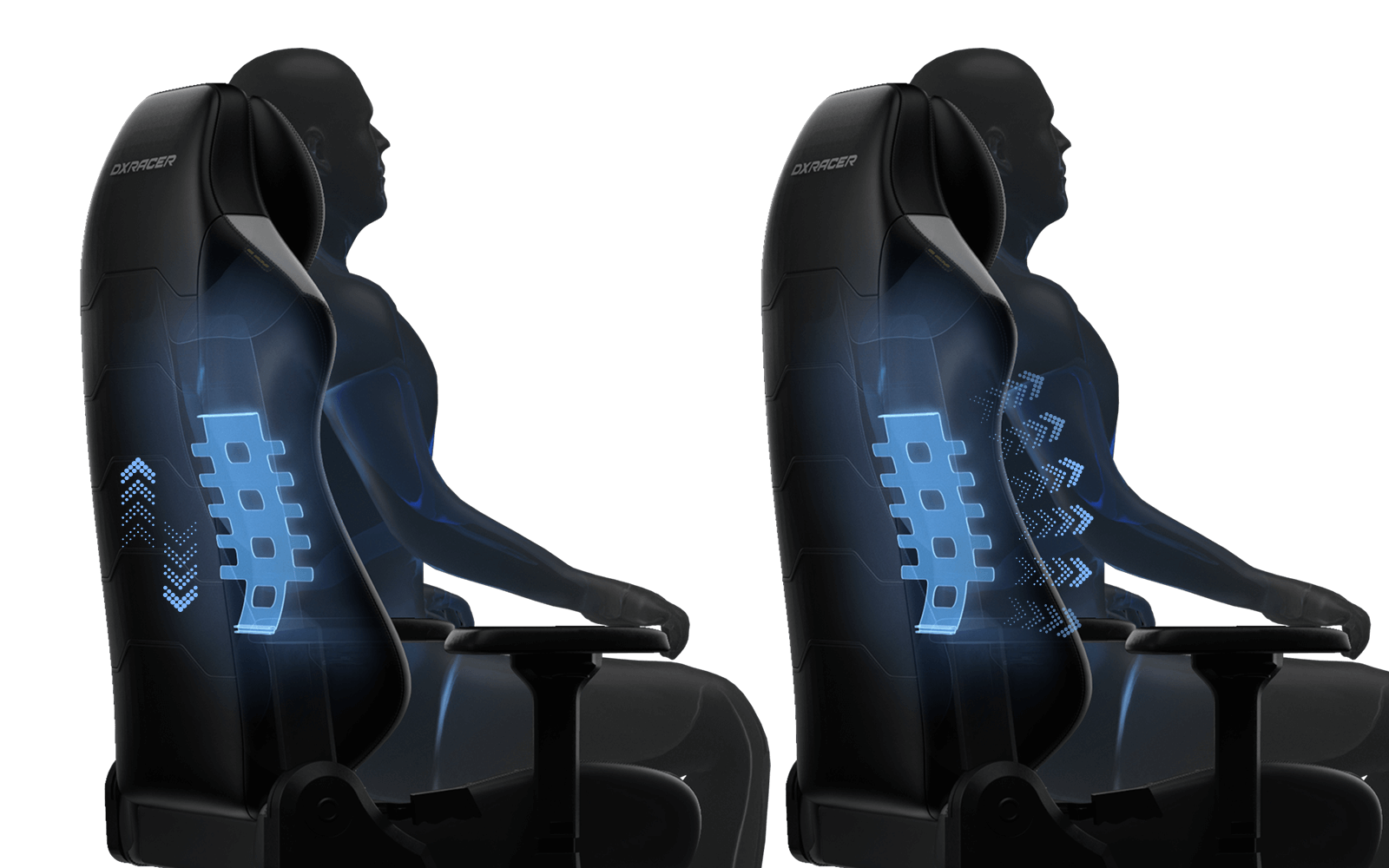 DXRacer Master XL Gaming Chair – Ergonomic 4D Lumbar Support, Memory Foam Headrest (Black/White)IT CareGaming Chair