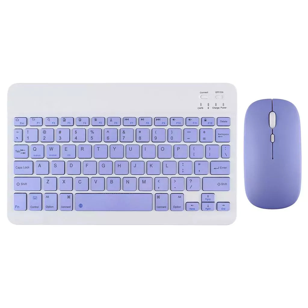 Rechargeable Ultra-Slim Bluetooth Keyboard and Mouse Combo - Purple