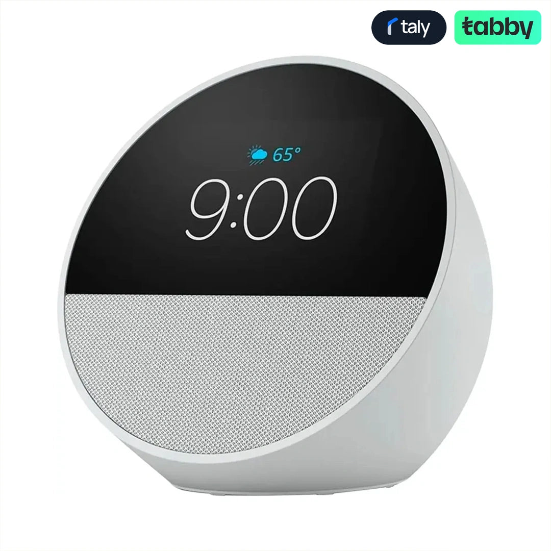 Amazon Echo Spot Smart Alarm Clock 2024 Edition Glacier White | ITCare Kuwait