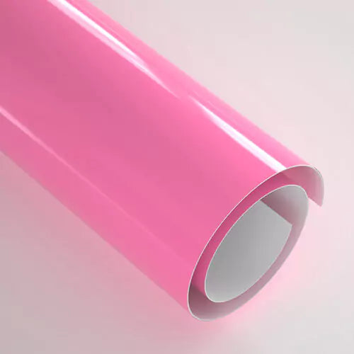 Craft Express Self-Adhesive Vinyl - 30.5 x 30.5 cm / 20 Sheets / Glossy Coral Pink