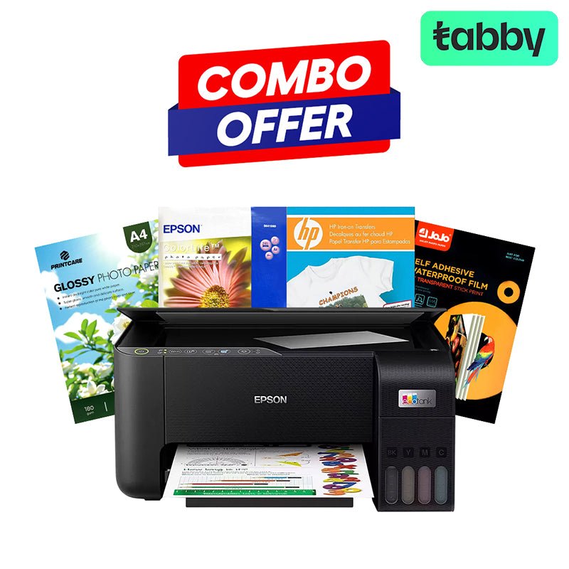 Epson EcoTank L3270 A4 Printer - Photo Paper Bundle OfferIT CareInk Tank Printers