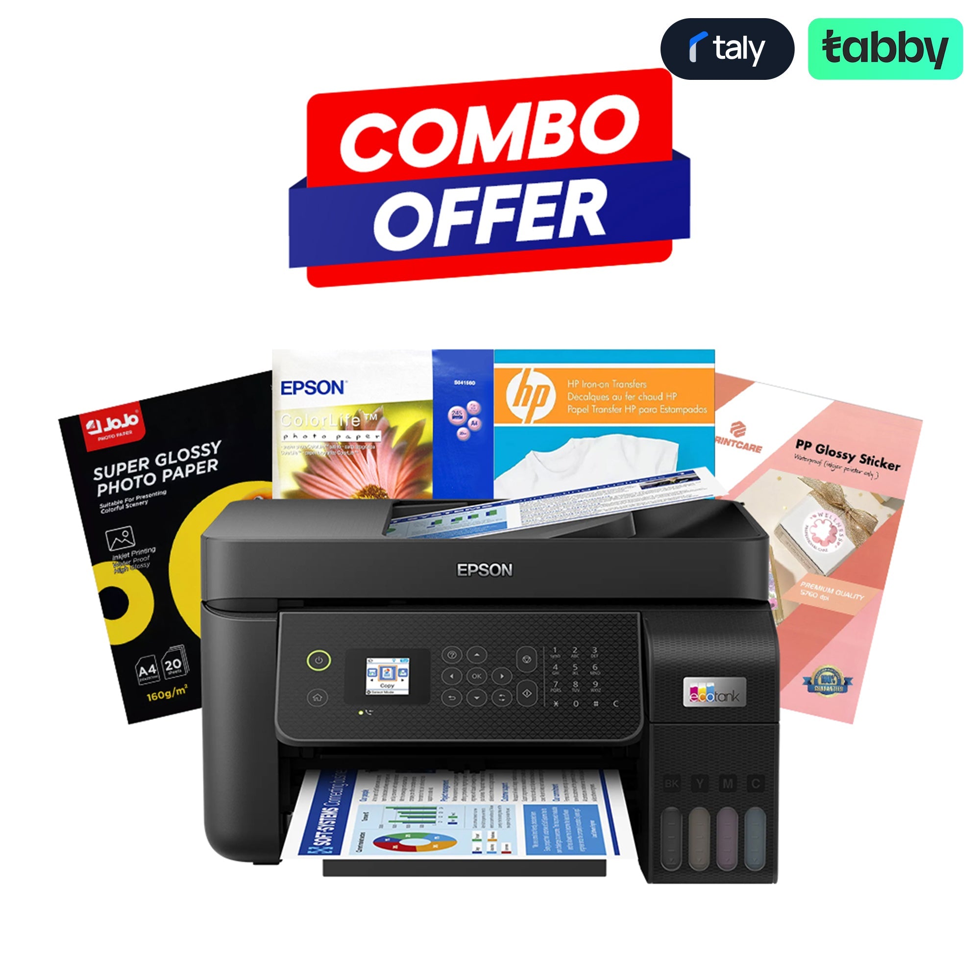 Epson EcoTank L5290 Printer - Photo Paper Bundle OfferIT CareInk Tank Printers