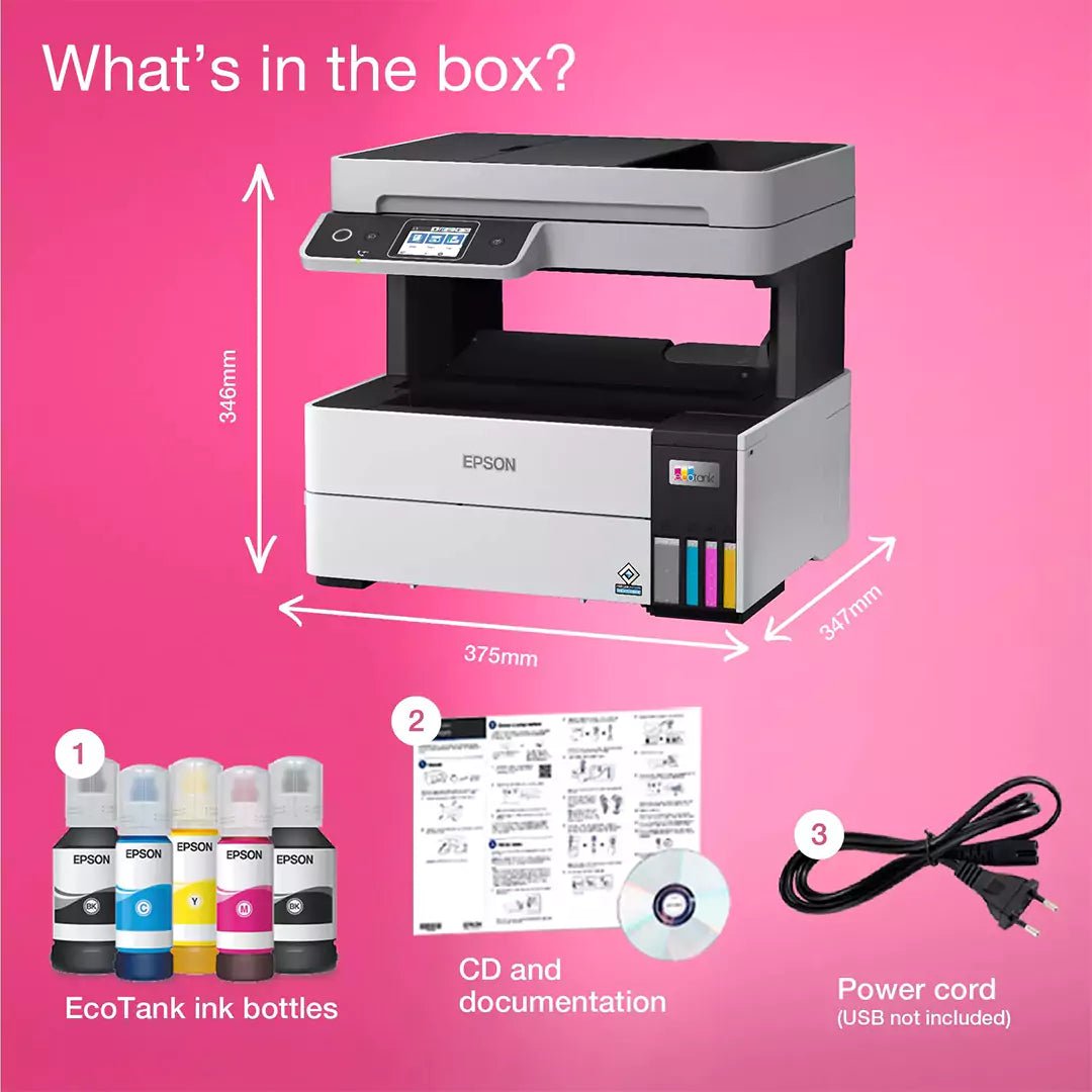 Epson L6490 EcoTank All - in - One Printer - 17ppm / 4800dpi / A4 / BlackIT CareInk Tank Printers