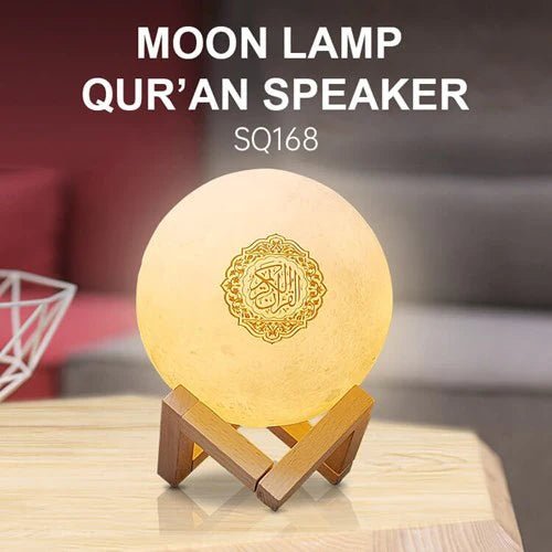 Equantu Moon Lamp Quran Speaker – Wireless Quran Recitation & LED Night LightIT CareSpeaker