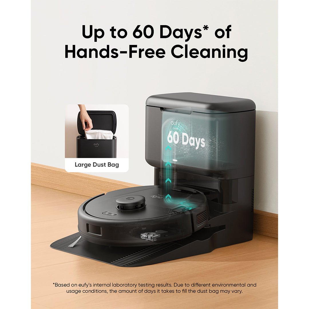 Eufy L60 Hybrid Robot Vacuum & Mop with Self - Empty Station - BlackIT CareSmart Vacuum Cleaner