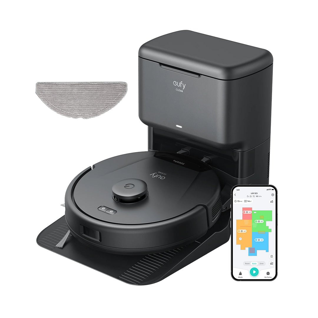 Eufy L60 Hybrid Robot Vacuum & Mop with Self-Empty Station - Black | IT Care Kuwait