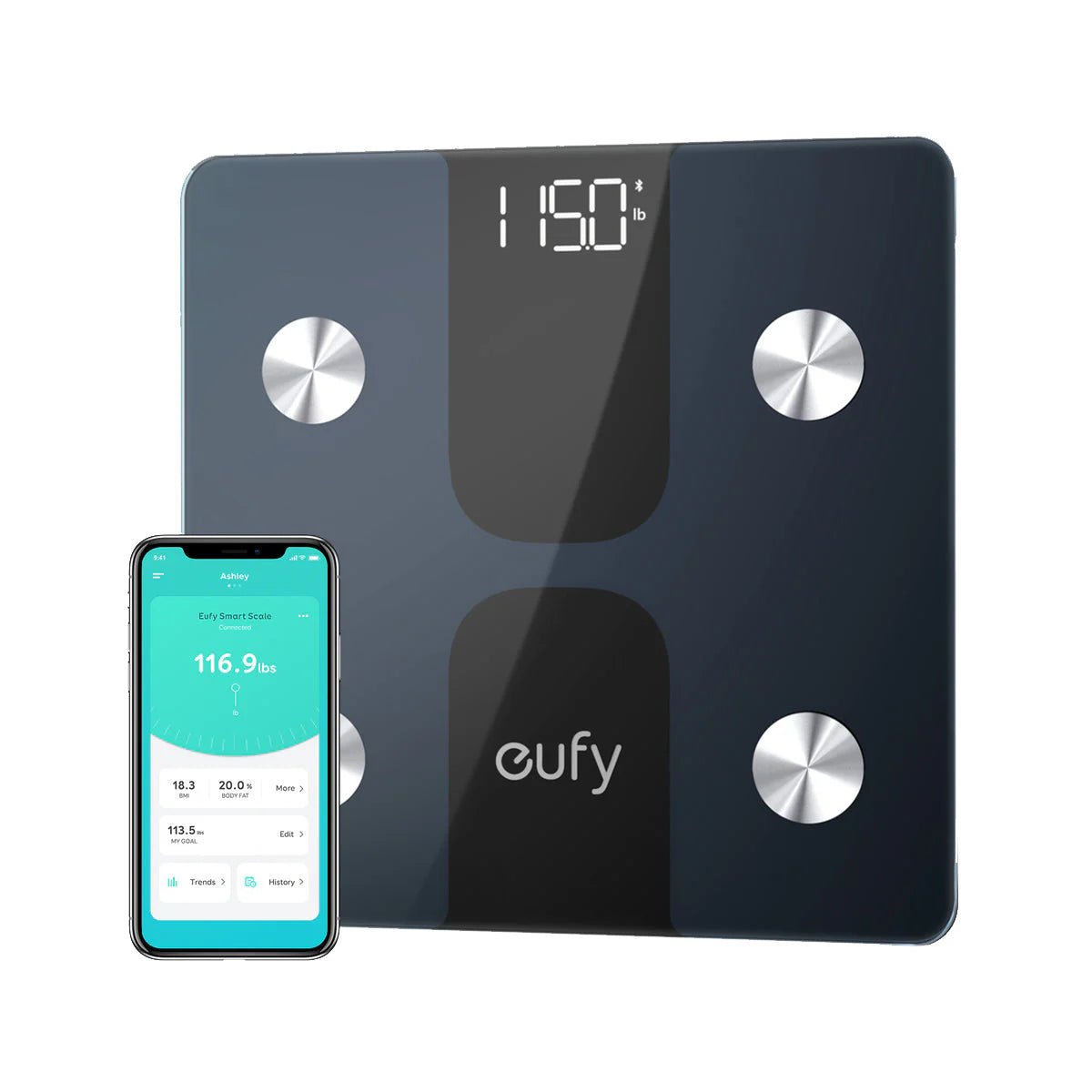 Eufy Smart Scale C1 Bluetooth Body Composition Digital Scale – Black | IT Care Kuwait
