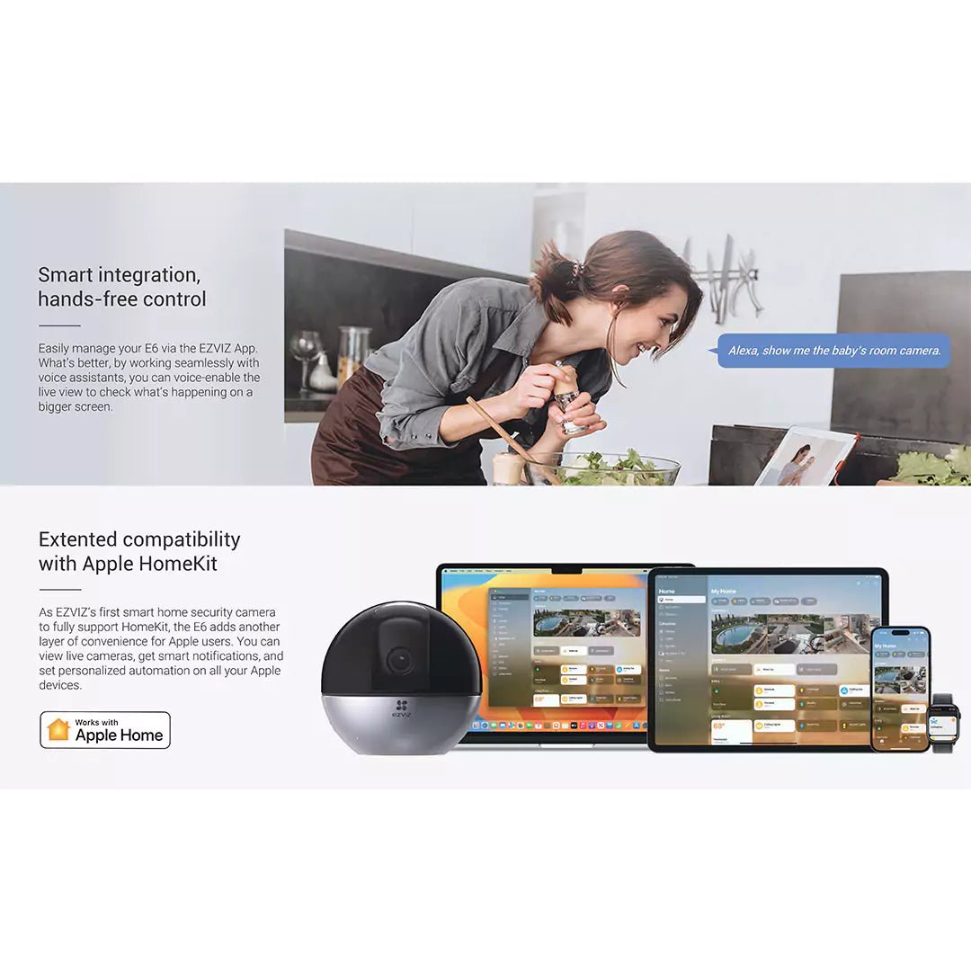EZVIZ CS - E6 3K Smart Wi - Fi Surveillance Camera with 5MP Resolution and Color Night VisionIT CareSecurity Camera