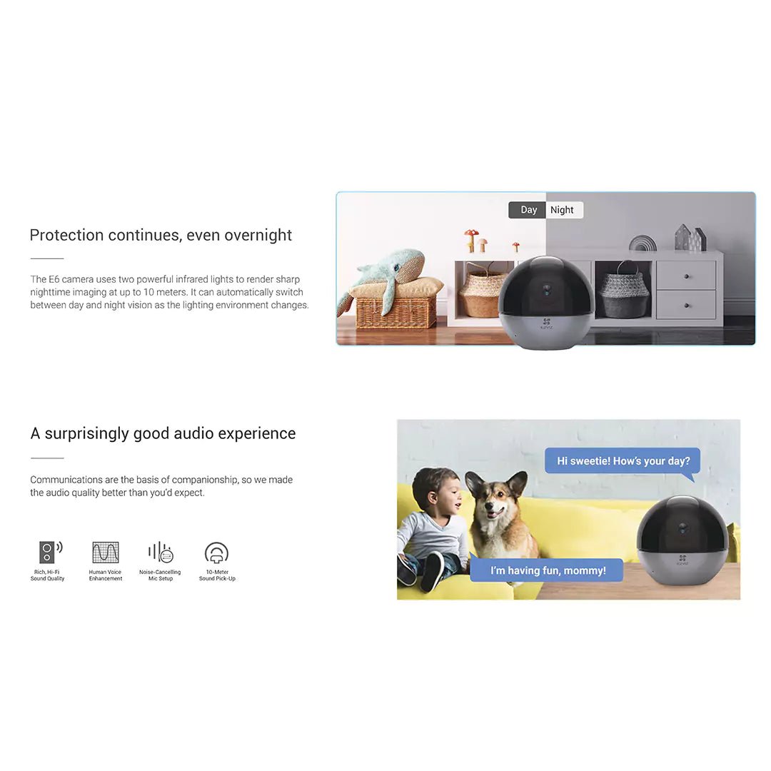 EZVIZ CS - E6 3K Smart Wi - Fi Surveillance Camera with 5MP Resolution and Color Night VisionIT CareSecurity Camera