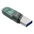 SanDisk iXpand Flash Drive Flip - 128GB / USB 3.1 Gen 1 / Lightning / Black and Silver