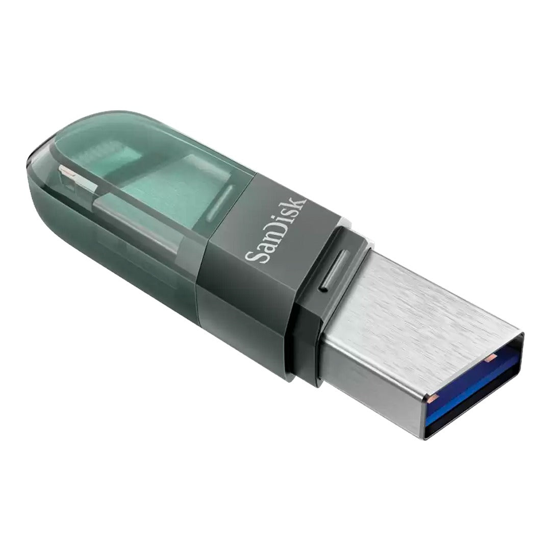 محرك الأقراص المحمول SanDisk iXpand Flip - 32 جيجابايت / USB 3.1 Gen 1 / Lightning / أخضر