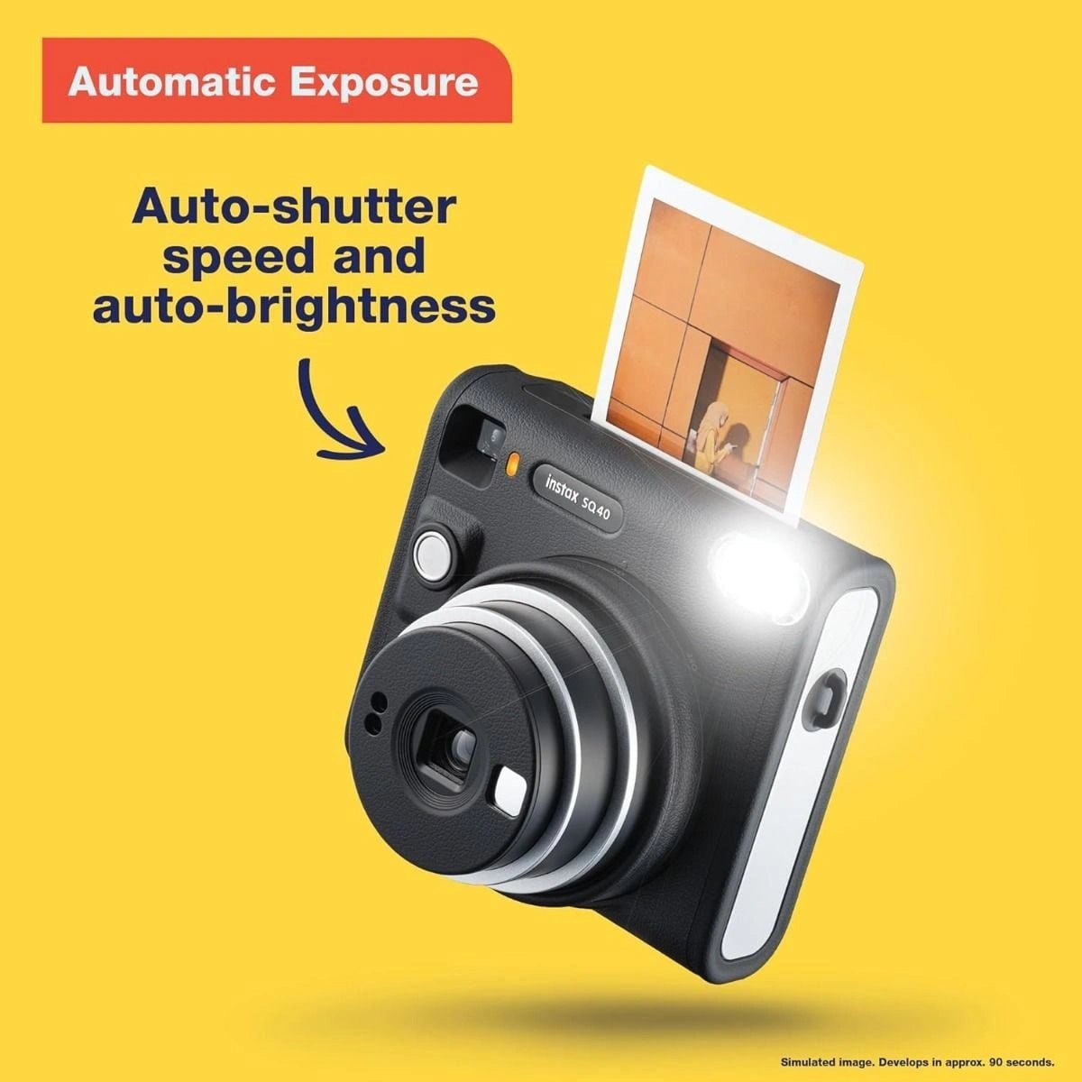 FUJIFILM INSTAX SQUARE SQ40 INSTANT FILM CAMERA, USB TYPE - C - BLACKIT CareCamera