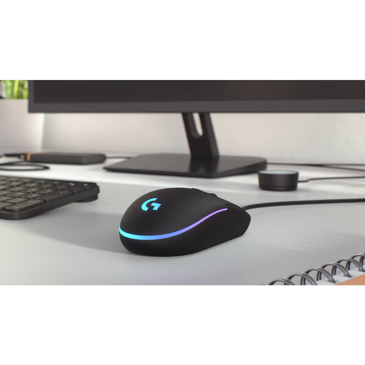 Logitech G203 LIGHTSYNC Gaming Mouse Black - In Use