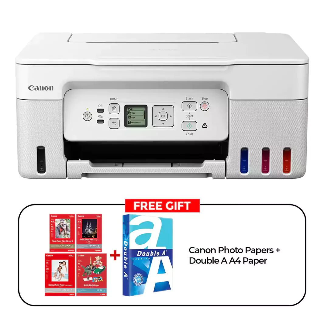 Canon PIXMA G3470 Series - 11ppm / 4800dpi / A4 / USB / Wi-Fi / Wi-Fi Direct / Color - Printer / Bundle Offer