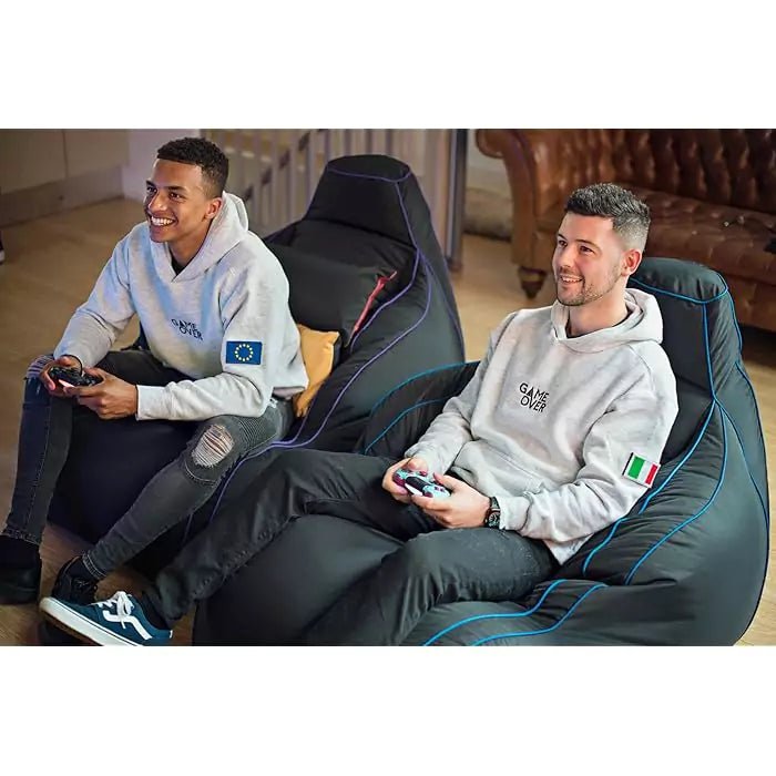 Gaming Bean Bag Chair with Side Pockets & Headset Holder - Green/ Free Beans IncludedIT CareBean Bag