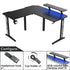 Gamvity Gaming Corner L - Shaped RGB Computer Desk – 130×60×73cm/ Carbon Fiber Surface with Shelf, Cup & Headphone Holder – BlackIT CareGaming Desk