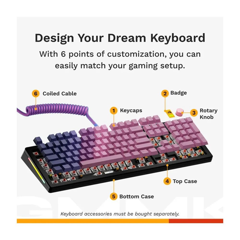 Glorious GMMK 3 100% Prebuilt Wired Mechanical Gaming Keyboard - Black (Arabic Layout)IT CareGaming Keyboard
