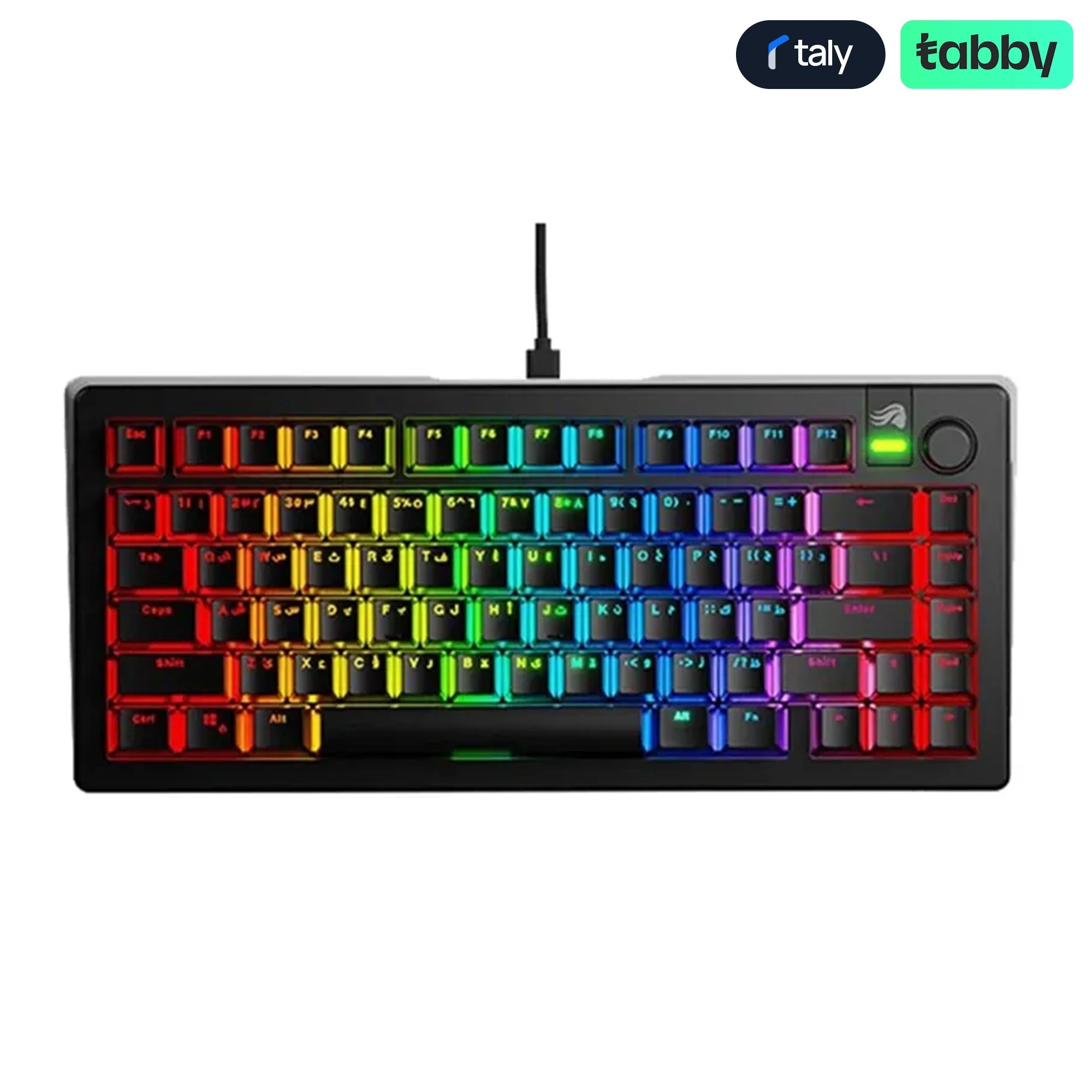 Glorious GMMK 3 75% Prebuilt Wired Mechanical Gaming Keyboard Black Arabic | IT Care Kuwait