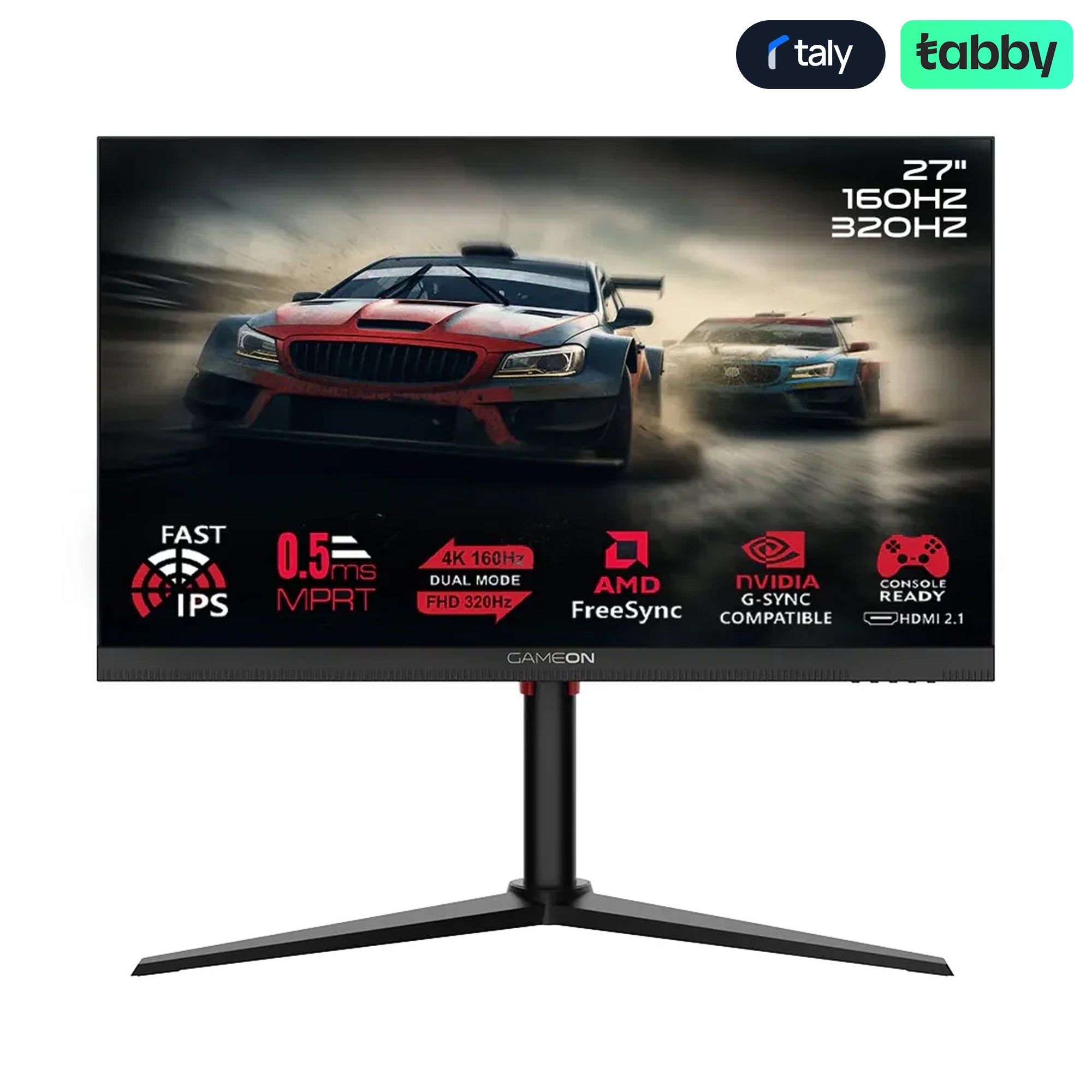 GameOn Switch X Series GOSX27B 27-inch IPS Dual Mode Gaming Monitor – 4K 160Hz / FHD 320Hz, 0.5ms, HDMI 2.1, Black | IT Care Kuwait