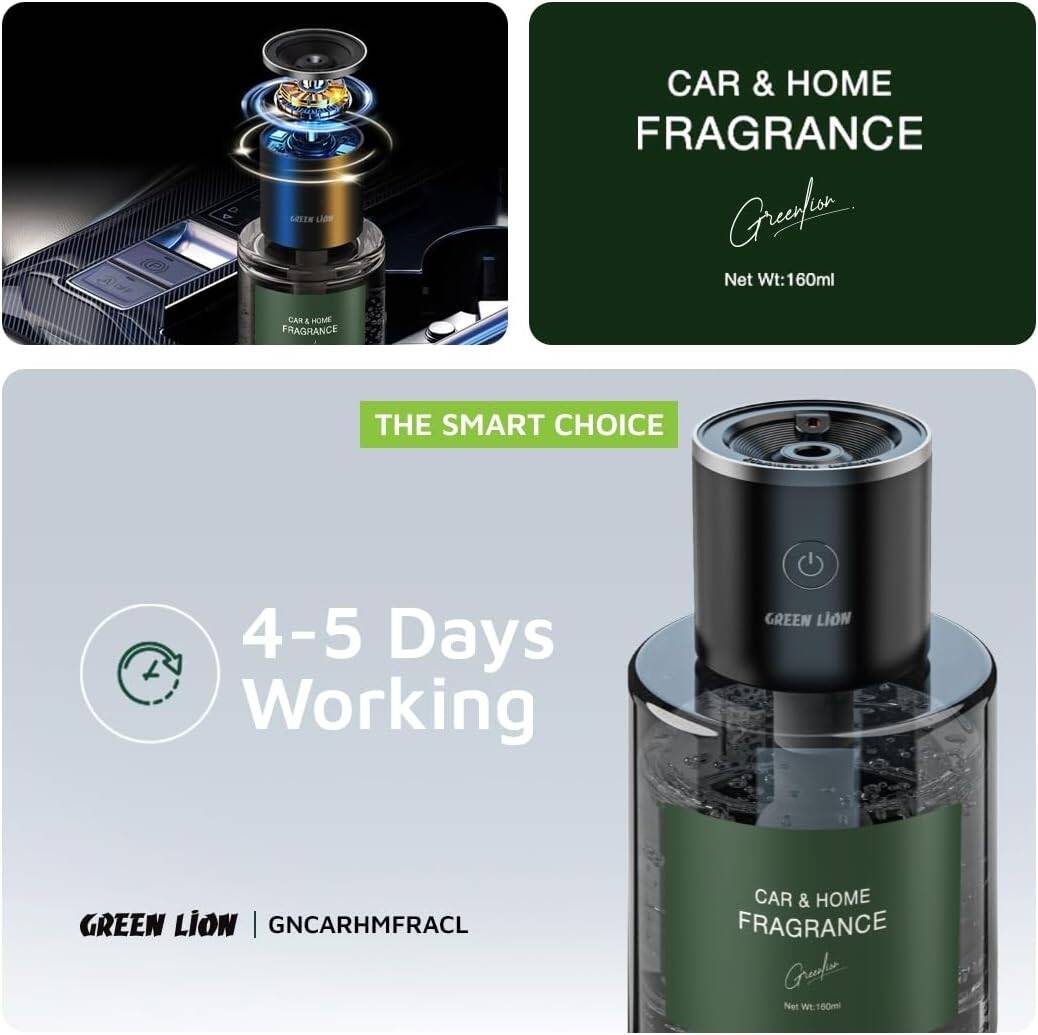 Green Lion Car & Home Fragrance Starry Sky Projection, Humidify Softly, 160ml Capacity, 3 - 4 Days Working, Atmosphere Lights, 1 Hour Quick Charge Time, Suitable for Home And Car - ClearIT CareAir Fragrance