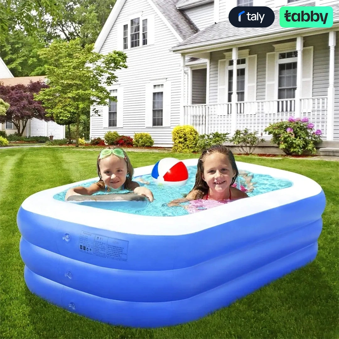 Green Lion Inflatable Small Swimming Pool - Blue