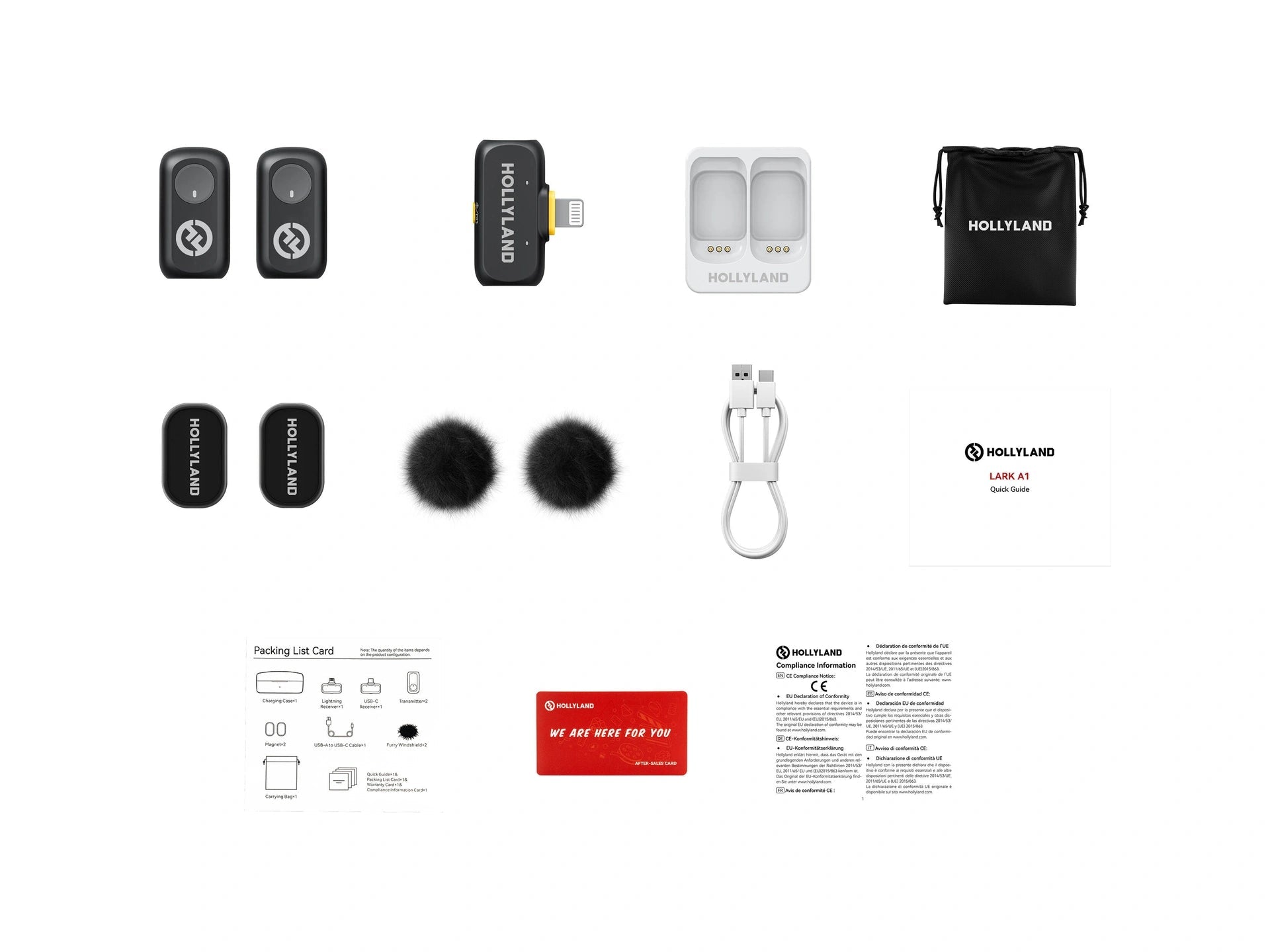 Hollyland LARK A1 Mini Duo Wireless Microphone System USB-C 2-Person 48kHz Space Gray | IT Care Kuwait