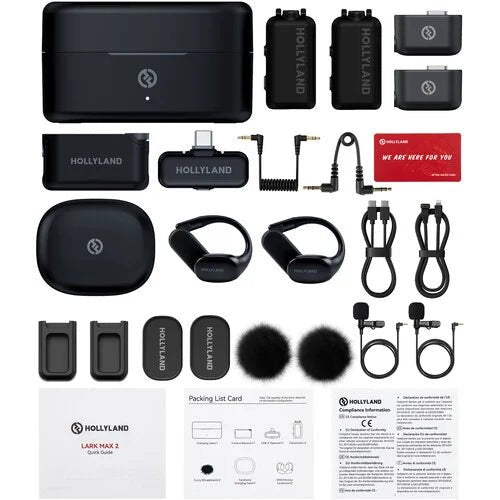 Hollyland LARK MAX 2 Ultimate Combo Wireless Microphone 2-Person 32-bit Float | IT Care Kuwait