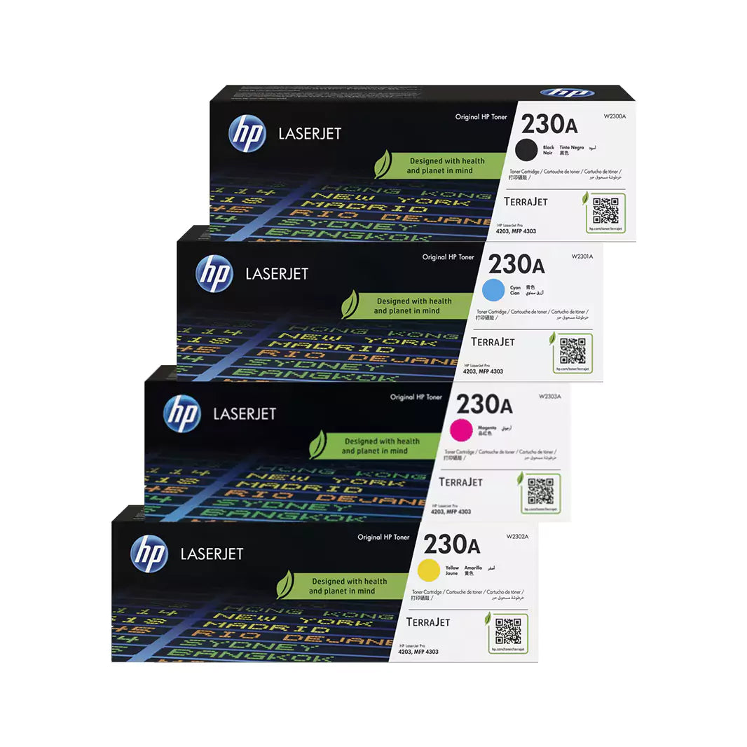 HP 230A LaserJet Toner Cartridge Full Set