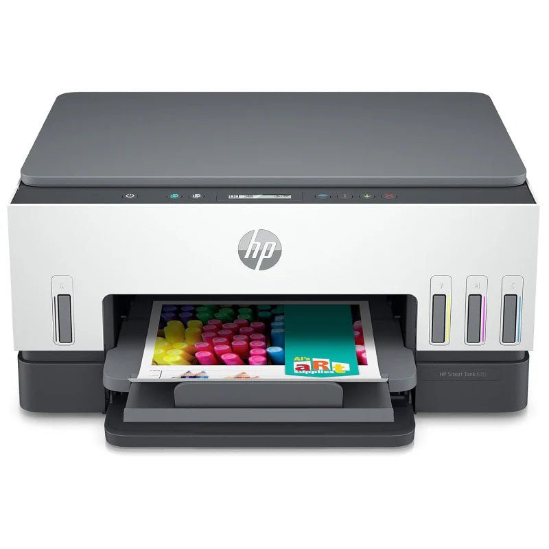 HP Smart Tank 670 AIO - 12ppm / 4800dpi / A4 / USB / Wi - Fi / Color Inkjet - PrinterIT CareInk Tank Printers