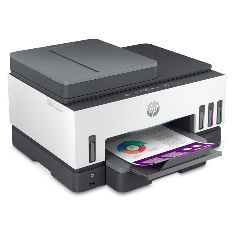 HP Smart Tank 790 AIO - 15ppm / 4800dpi / A4 / USB / LAN / Wi - Fi / FAX / Bluetooth / Color Inkjet - PrinterIT CareInk Tank Printers