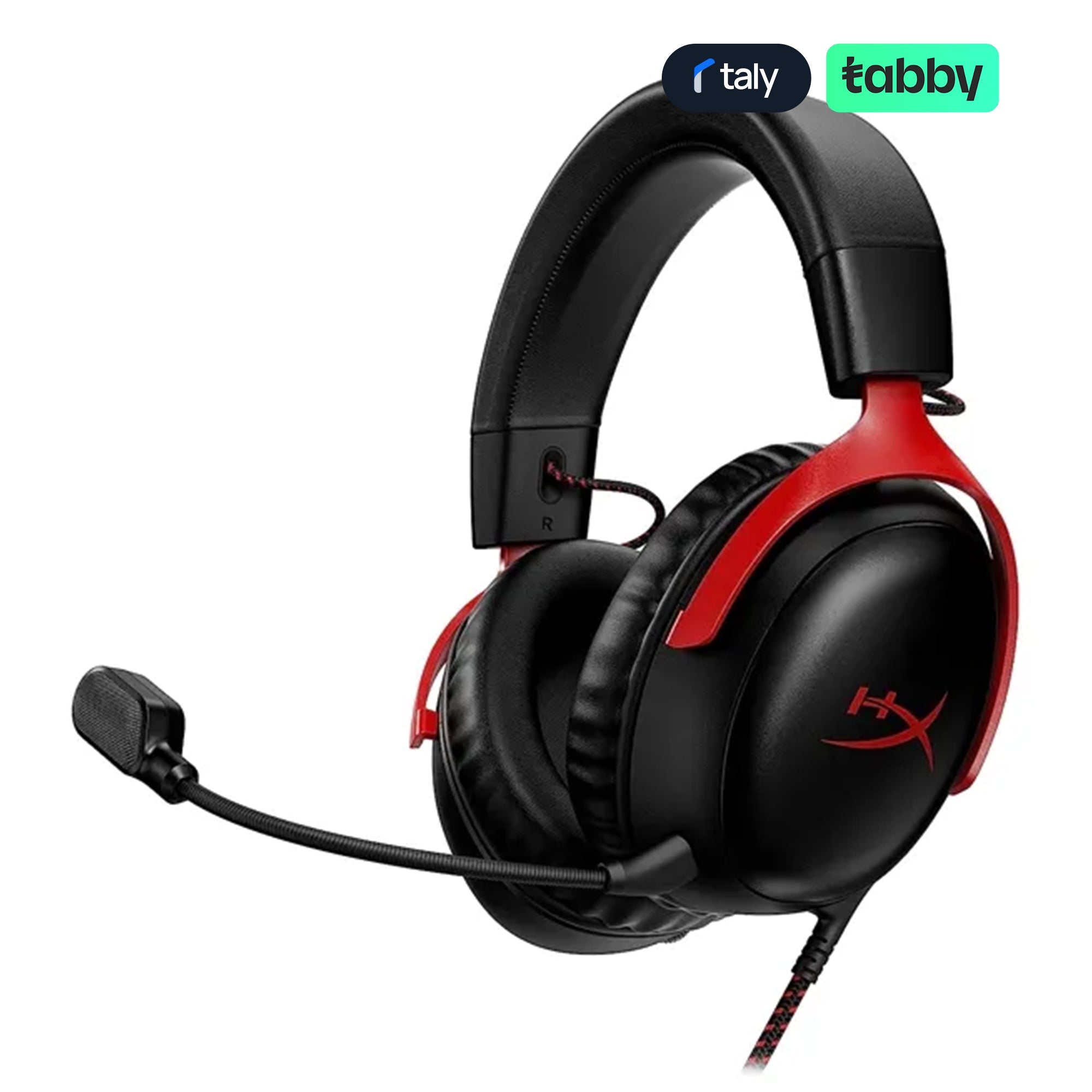 HyperX Cloud III Wired Gaming Headset DTS Spatial Audio Noise-Canceling Mic Black Red | IT Care Kuwait