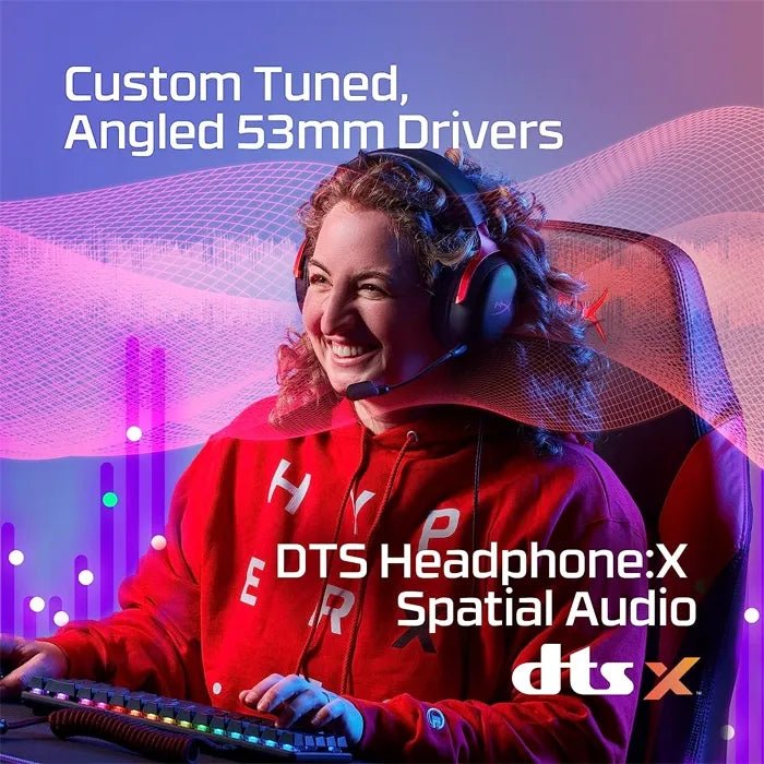 HyperX Cloud III Wired Gaming Headset DTS Spatial Audio Noise-Canceling Mic Black Red | IT Care Kuwait
