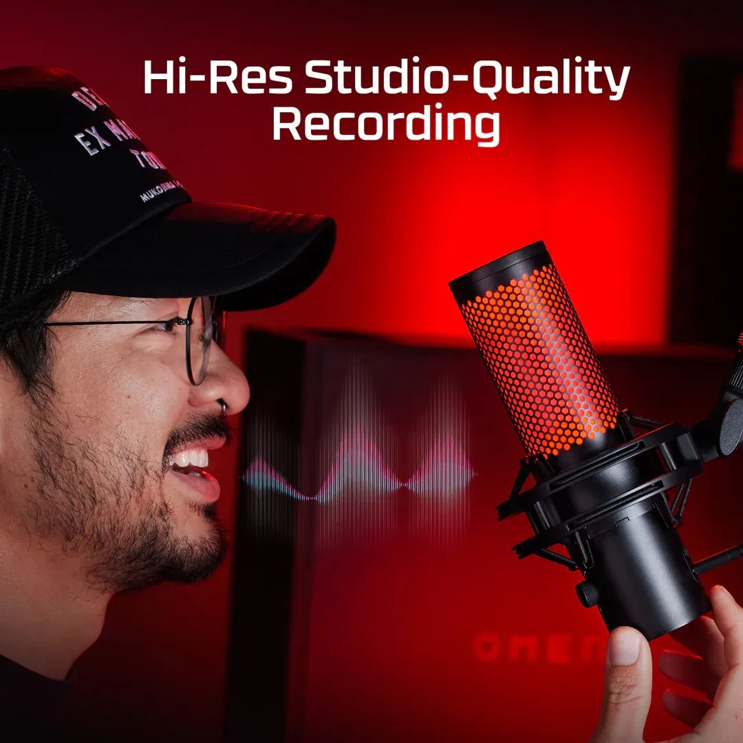 HyperX QuadCast 2 USB Condenser Microphone 24-bit 96kHz RGB Lighting Black | IT Care Kuwait
