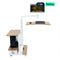 Ingrem Floating Table Electric Height Adjustable Standing Desk Wood Grain White Left Rudder | IT Care Kuwait