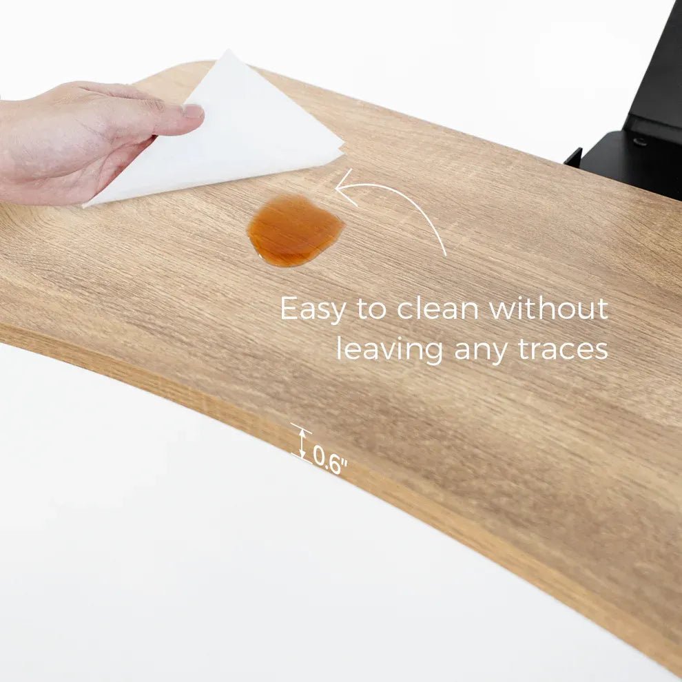 Ingrem Floating Table Electric Height Adjustable Standing Desk - Wood Grain White, Right RudderIT CareAdjustable Standing Desk