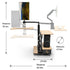 Ingrem Floating Table Electric Height Adjustable Standing Desk - Wood Grain White, Right RudderIT CareAdjustable Standing Desk