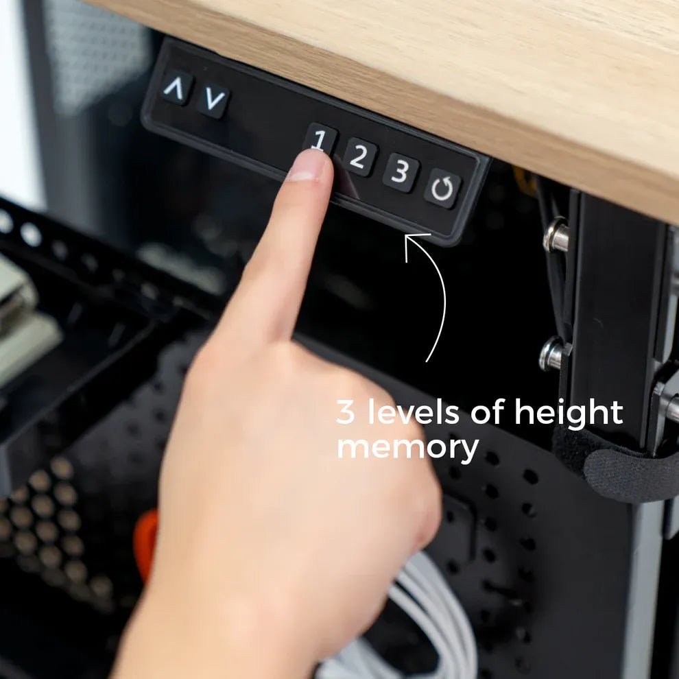 Ingrem Floating Table Electric Height Adjustable Standing Desk - Wood Grain White, Right RudderIT CareAdjustable Standing Desk