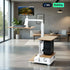 Ingrem Floating Table Electric Height Adjustable Standing Desk - Wood Grain White, Right RudderIT CareAdjustable Standing Desk