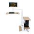 Ingrem Floating Table Electric Height Adjustable Standing Desk - Wood Grain White, Right RudderIT CareAdjustable Standing Desk
