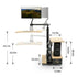 Ingrem Floating Table Electric Height Adjustable Standing Desk - Wood Grain White, Right RudderIT CareAdjustable Standing Desk