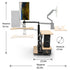 INGREM Left Rudder Electric Height Adjustable Standing Desk with Monitor Arm Wood Grain | IT Care Kuwait