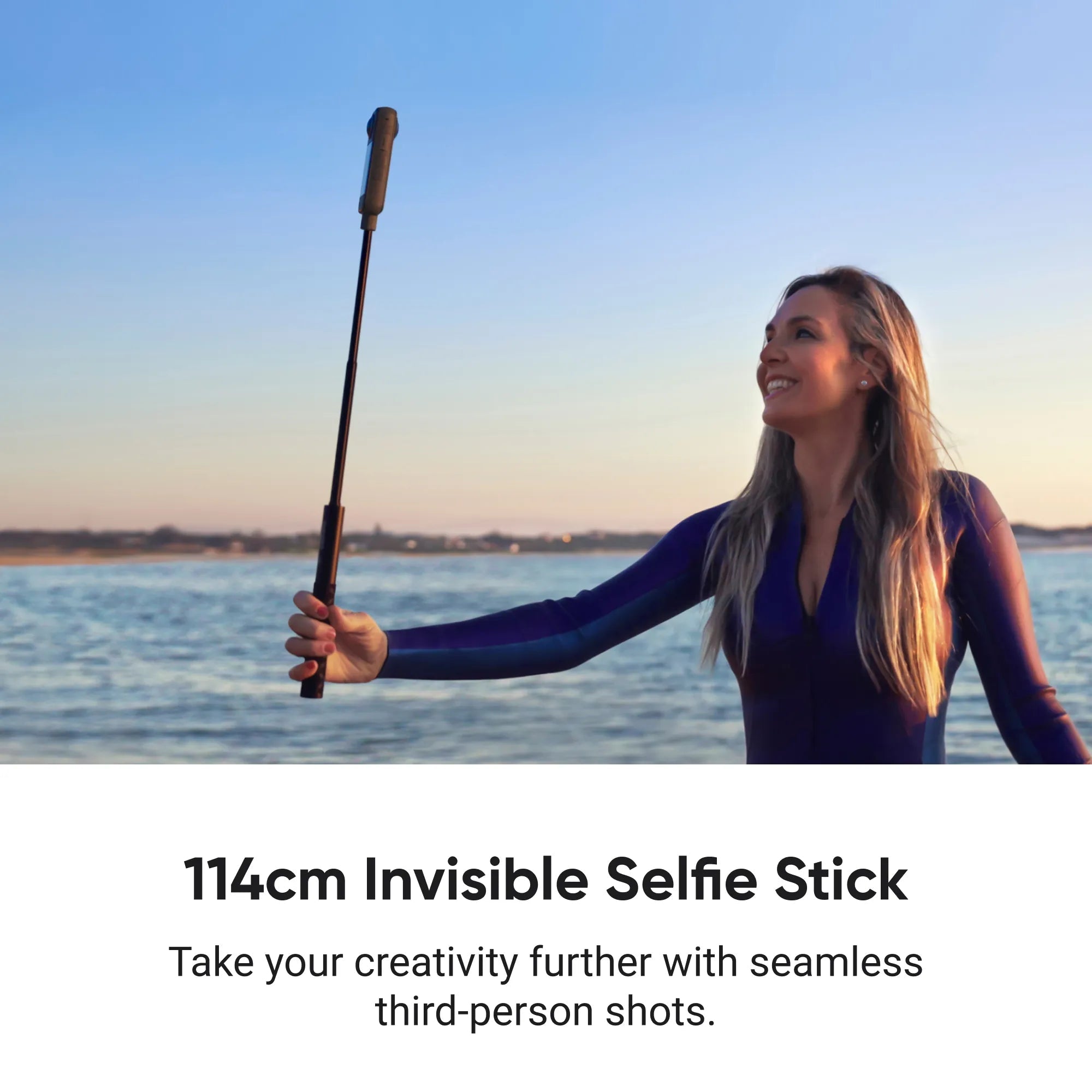 Insta360 114cm Invisible Selfie Stick for 360° Cameras – Lightweight Aluminum Extension PoleIT CareSelfie Stick