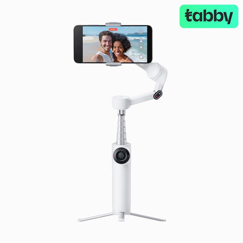 Insta360 Flow 2 3-Axis Smartphone Gimbal Stabilizer with Built-In Selfie Stick & Tripod / Summit White / Standard Bundle | IT Care Kuwait