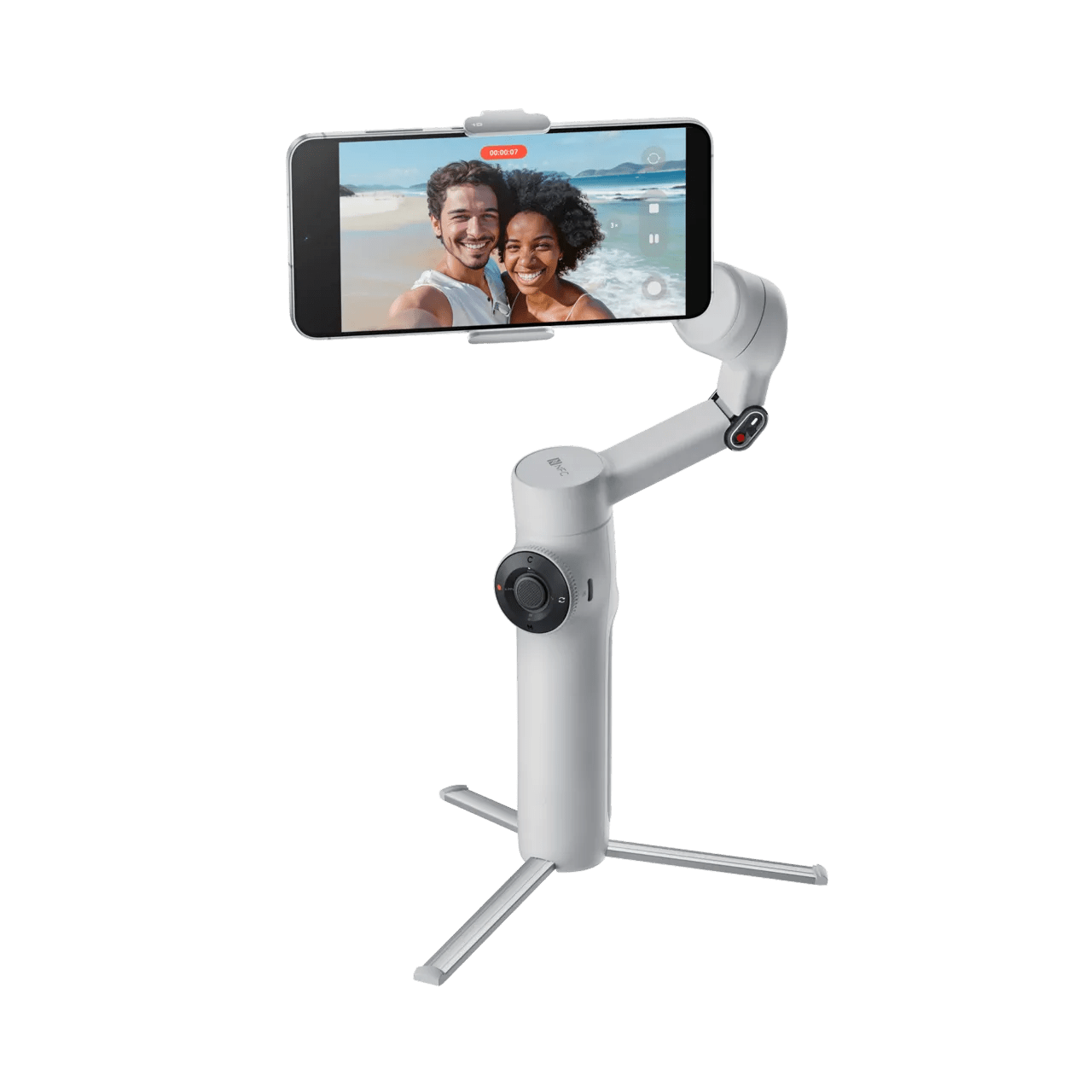 Insta360 Flow 2 3 - Axis Smartphone Gimbal Stabilizer with Built - In Selfie Stick & Tripod/ Summit White/ Standard BundleIT CareSmartphone Gimbal Stabilizer