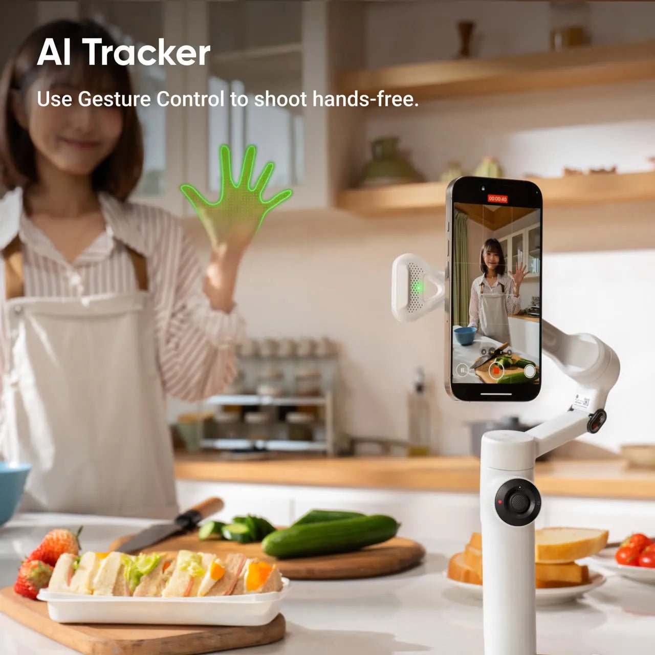 Insta360 Flow 2 Plus Bundle – Summit White/ 3 - Axis AI Smartphone Gimbal Stabilizer with AI Tracker & Built - in TripodIT CareSmartphone Gimbal Stabilizer