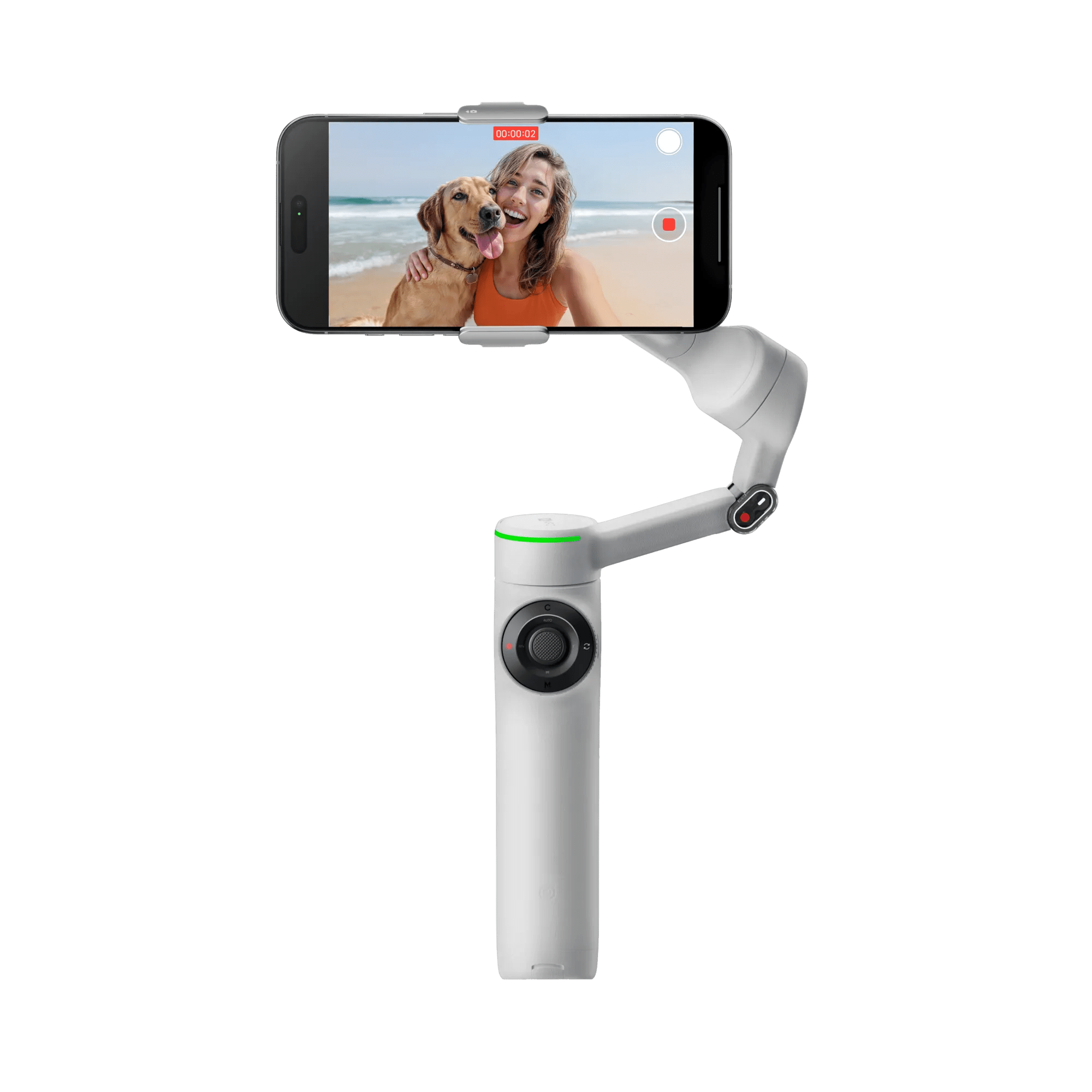 Insta360 Flow 2 Pro Standard Bundle – Stone Gray/ 3 - Axis Smartphone Gimbal with Apple DockKit & 360° Infinite Pan TrackingIT CareSmartphone Gimbal Stabilizer