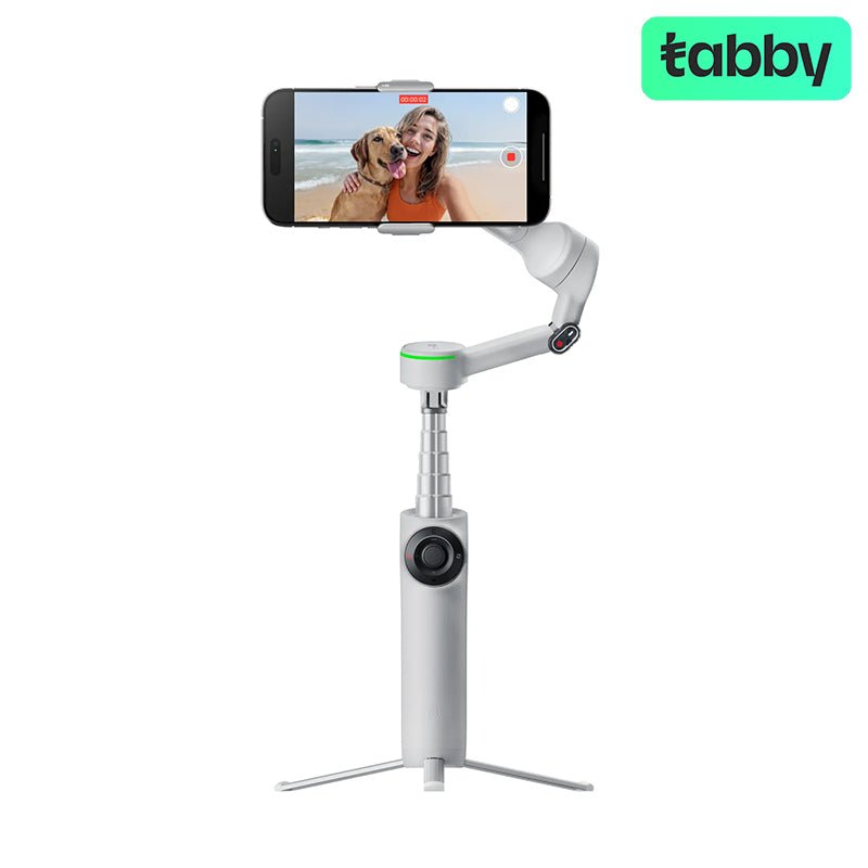 Insta360 Flow 2 Pro Standard Bundle – Stone Gray/ 3 - Axis Smartphone Gimbal with Apple DockKit & 360° Infinite Pan TrackingIT CareSmartphone Gimbal Stabilizer