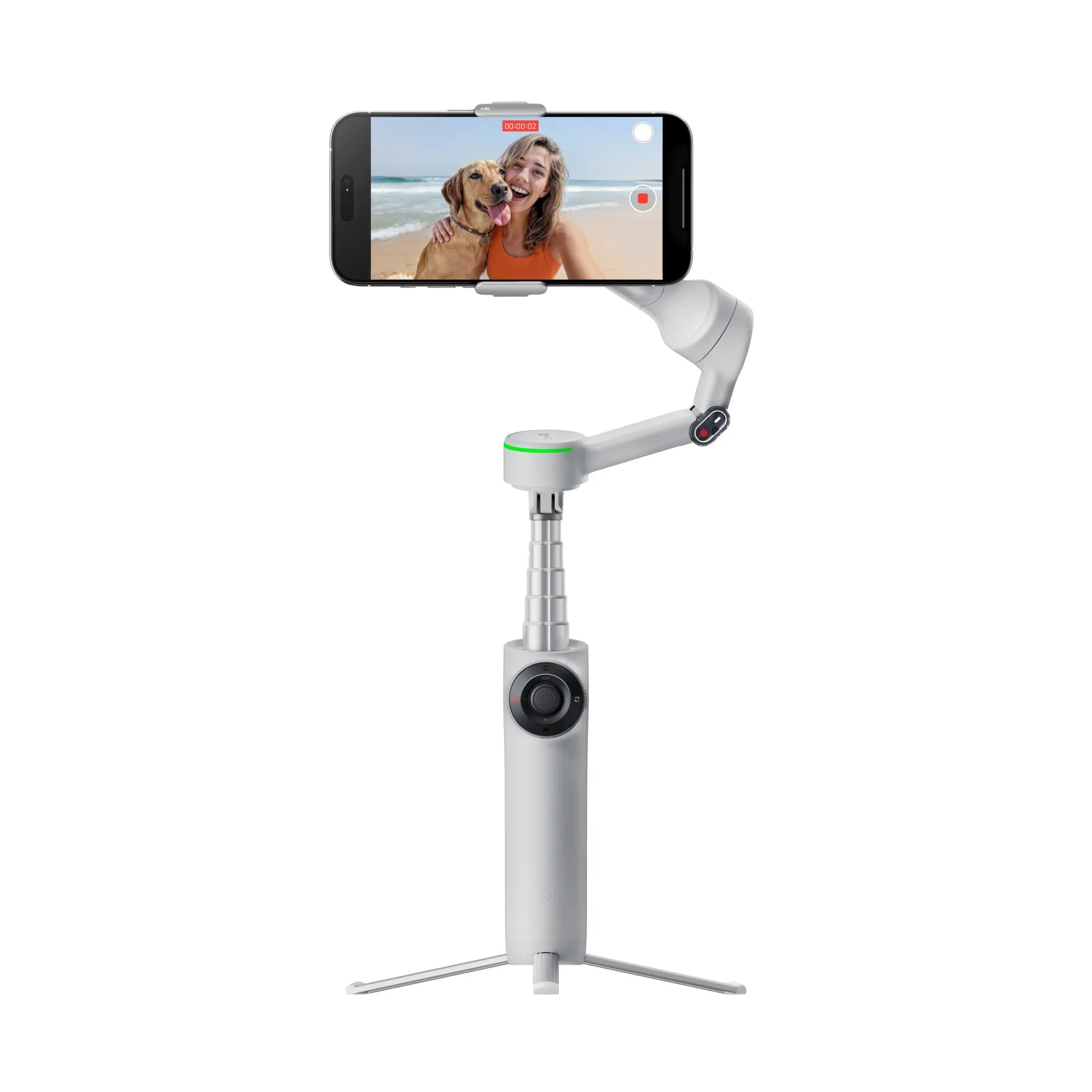 Insta360 Flow 2 Pro Standard Bundle – Stone Gray/ 3 - Axis Smartphone Gimbal with Apple DockKit & 360° Infinite Pan TrackingIT CareSmartphone Gimbal Stabilizer